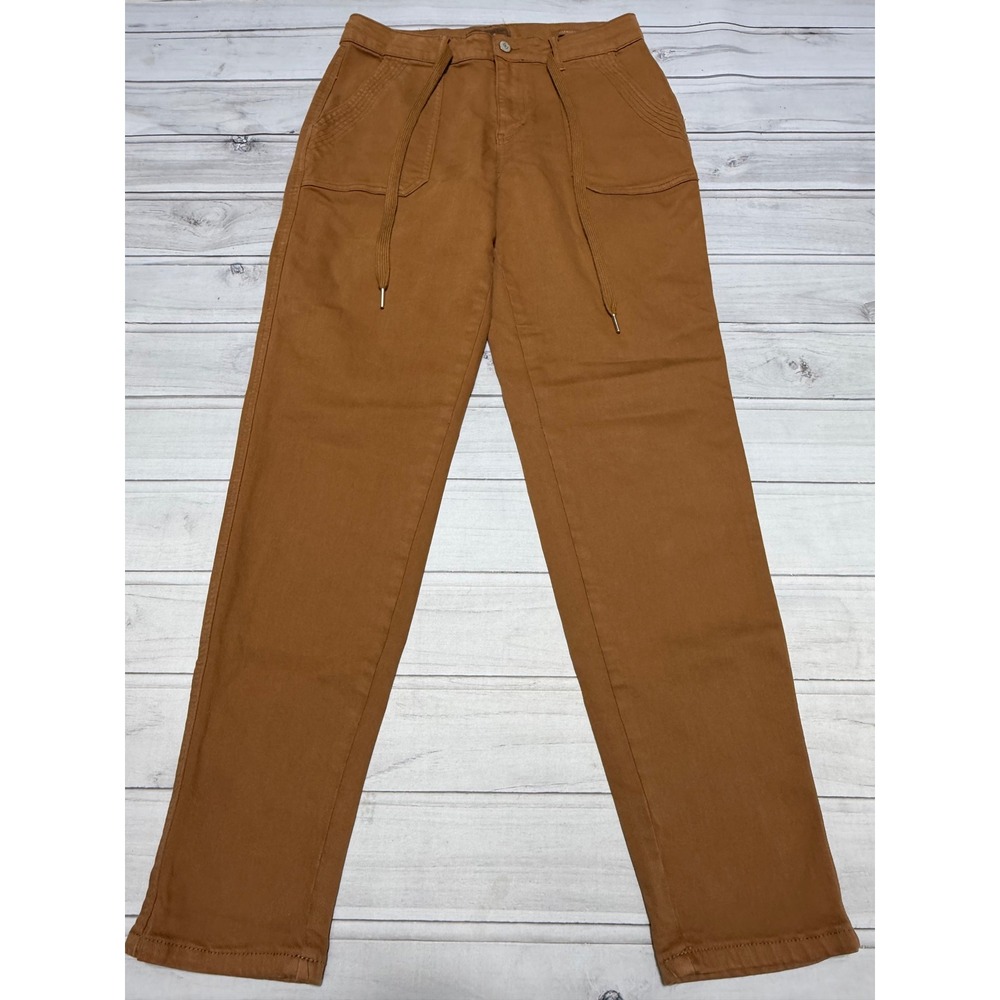 Judy Blue Garment Dyed Drawstring Pants Womens 9/29 Brown Straight Leg JB88357 C